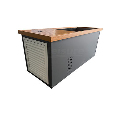 Customized Logo Rectangular Stainless Steel Wood Spa Massage Tub Portable Ice Bath Tub for Athlete Cold Whirlpool Bathtubs