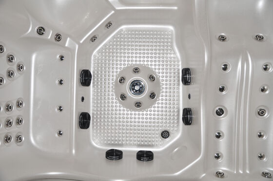Shwim Spa Large Outdoor Swim Hot Tub with 4 Seats and 2 Full-Body Lounges Portable for Parties and Relaxation Massage