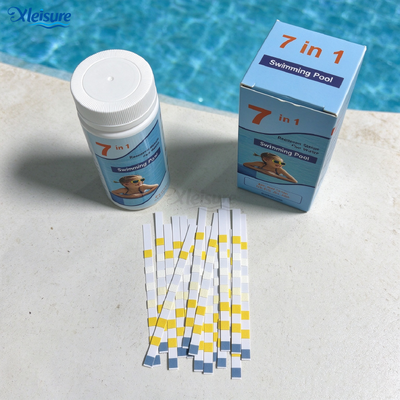 7 in 1 Water Test Strips, Hot Tub Spa Bath Tub Water Quality Check Strips, 100 Strips Per Bottle, Accessory for Spa & Bathtub