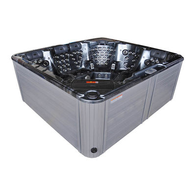 Shwim 스파 대형 야외 수영 온수 욕조, 4인용 좌석 및 2개의 전신 라운지, 파티 및 휴식을 위한 휴대용 마사지