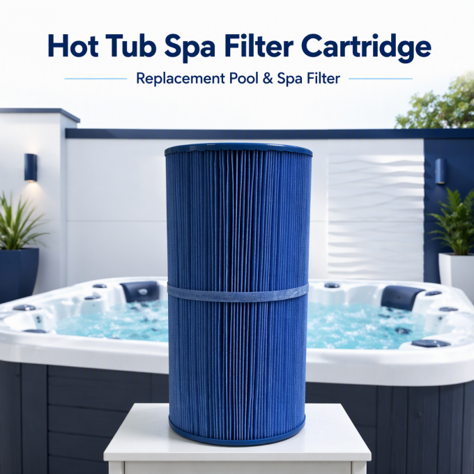 Factory wholesale hot tub spa filter SC861, enhanced pleated media replacement filter, suitable for outdoor spa hot tubs.