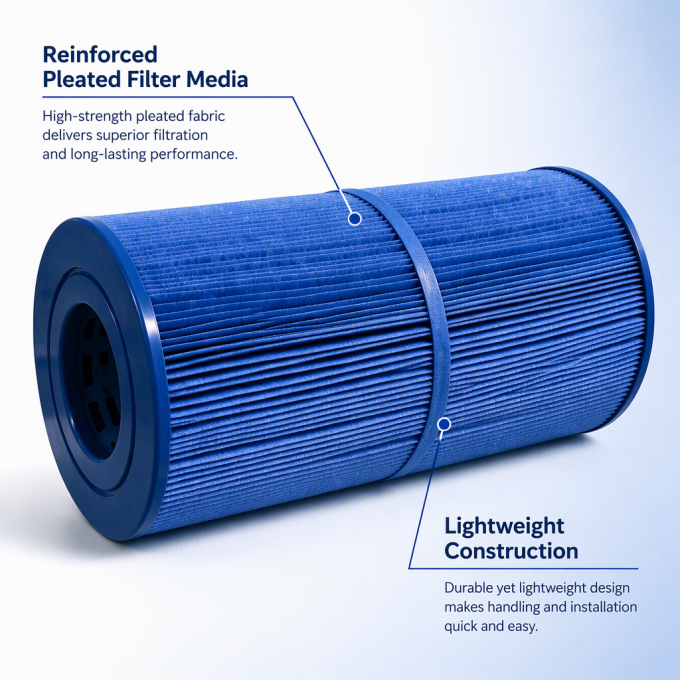 Factory wholesale hot tub spa filter SC861, enhanced pleated media replacement filter, suitable for outdoor spa hot tubs.