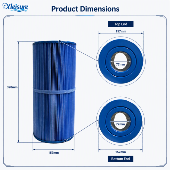 Factory wholesale hot tub spa filter SC861, enhanced pleated media replacement filter, suitable for outdoor spa hot tubs.